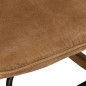 Schaukelstuhl mit Hocker Braun Vintage Canvas Schaukelstuhl mit Hocker Braun Vintage Canvas