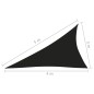 vidaXL Sonnensegel Oxford-Gewebe Dreieckig 3x4x5 m Schwarz vidaXL Sonnensegel Oxford-Gewebe Dreieckig 3x4x5 m Schwarz