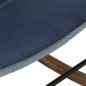 Schaukelsessel mit Hocker Blau Denim Patchwork Canvas Schaukelsessel mit Hocker Blau Denim Patchwork Canvas