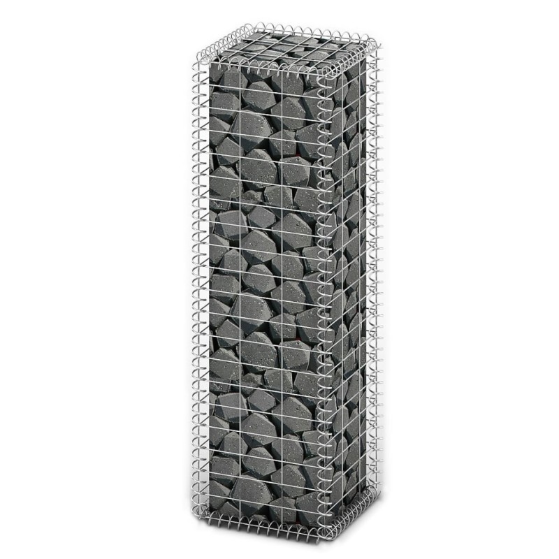 vidaXL Steinkorb Gabione mit Deckeln Verzinkter Draht 100×30×30 cm vidaXL Steinkorb Gabione mit Deckeln Verzinkter Draht 100×30×30 cm