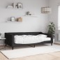 vidaXL Tagesbett mit Matratze Schwarz 100x200 cm Stoff vidaXL Tagesbett mit Matratze Schwarz 100x200 cm Stoff