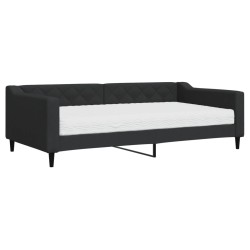 vidaXL Tagesbett mit Matratze Schwarz 100x200 cm Stoff