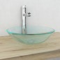 vidaXL Waschbecken gehärtetes Glas 42 cm transparent vidaXL Waschbecken gehärtetes Glas 42 cm transparent