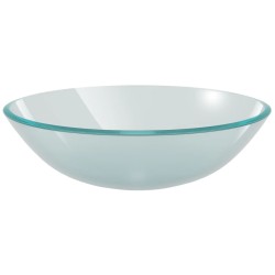 vidaXL Waschbecken Hartglas 42 cm Mattiert