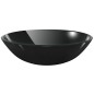 vidaXL Waschbecken Hartglas 42 cm schwarz vidaXL Waschbecken Hartglas 42 cm schwarz