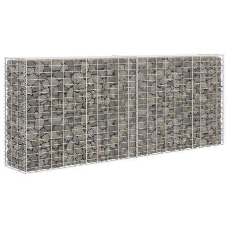 vidaXL Gabionen-Steinkorb Stahl 85×30×200 cm Silbern