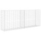 vidaXL Gabionen-Steinkorb Stahl 85×30×200 cm Silbern vidaXL Gabionen-Steinkorb Stahl 85×30×200 cm Silbern