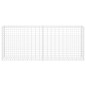vidaXL Gabionen-Steinkorb Stahl 85×30×200 cm Silbern vidaXL Gabionen-Steinkorb Stahl 85×30×200 cm Silbern