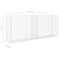 vidaXL Gabionen-Steinkorb Stahl 85×30×200 cm Silbern vidaXL Gabionen-Steinkorb Stahl 85×30×200 cm Silbern