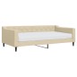 vidaXL Tagesbett mit Matratze Creme 100x200 cm Stoff vidaXL Tagesbett mit Matratze Creme 100x200 cm Stoff