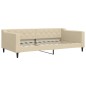 vidaXL Tagesbett mit Matratze Creme 100x200 cm Stoff vidaXL Tagesbett mit Matratze Creme 100x200 cm Stoff