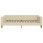 vidaXL Tagesbett mit Matratze Creme 100x200 cm Stoff vidaXL Tagesbett mit Matratze Creme 100x200 cm Stoff