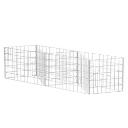 vidaXL Gabionenkorb Pflanzkasten Gemüse-Hochbeet Stahl 120×30×50 cm