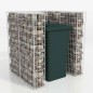 vidaXL Gabionen-Mülltonnenverkleidung für 1 Tonne Stahl 110x100x120cm vidaXL Gabionen-Mülltonnenverkleidung für 1 Tonne Stahl 110x100x120cm