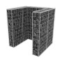 vidaXL Gabionen-Mülltonnenverkleidung für 1 Tonne Stahl 110x100x120cm vidaXL Gabionen-Mülltonnenverkleidung für 1 Tonne Stahl 110x100x120cm