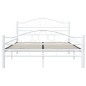 vidaXL Bettgestell Weiß Metall 140×200 cm vidaXL Bettgestell Weiß Metall 140×200 cm