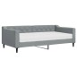 vidaXL Tagesbett mit Matratze Hellgrau 90x190 cm Stoff vidaXL Tagesbett mit Matratze Hellgrau 90x190 cm Stoff