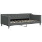vidaXL Tagesbett mit Matratze Dunkelgrau 90x190 cm Stoff vidaXL Tagesbett mit Matratze Dunkelgrau 90x190 cm Stoff