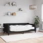 vidaXL Tagesbett mit Matratze Schwarz 90x190 cm Stoff vidaXL Tagesbett mit Matratze Schwarz 90x190 cm Stoff
