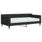 vidaXL Tagesbett mit Matratze Schwarz 90x190 cm Stoff vidaXL Tagesbett mit Matratze Schwarz 90x190 cm Stoff