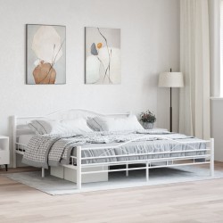 vidaXL Bettgestell Weiß Metall 180×200 cm