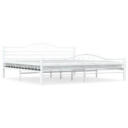 vidaXL Bettgestell Weiß Metall 180×200 cm