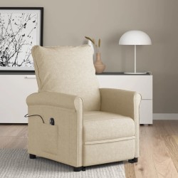 vidaXL Aufstehsessel Creme Stoff
