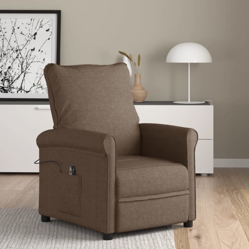 vidaXL Aufstehsessel Braun Stoff vidaXL Aufstehsessel Braun Stoff