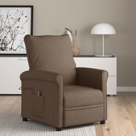 vidaXL Aufstehsessel Braun Stoff