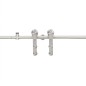 vidaXL Schiebetür-Beschlagsatz 183 cm Edelstahl Silbern vidaXL Schiebetür-Beschlagsatz 183 cm Edelstahl Silbern