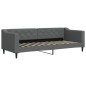 vidaXL Tagesbett Ausziehbar mit Matratzen Dunkelgrau 80x200 cm Stoff vidaXL Tagesbett Ausziehbar mit Matratzen Dunkelgrau 80x200 cm Stoff