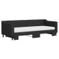 vidaXL Tagesbett Ausziehbar mit Matratzen Schwarz 80x200 cm Stoff vidaXL Tagesbett Ausziehbar mit Matratzen Schwarz 80x200 cm Stoff
