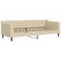 vidaXL Tagesbett Ausziehbar mit Matratzen Creme 80x200 cm Stoff vidaXL Tagesbett Ausziehbar mit Matratzen Creme 80x200 cm Stoff