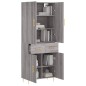 Highboard Grau Sonoma 69,5x34x180 cm Holzwerkstoff Highboard Grau Sonoma 69,5x34x180 cm Holzwerkstoff