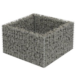 vidaXL Gabionen-Hochbeet Verzinkter Stahl 90×90×50 cm
