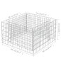 vidaXL Gabionen-Hochbeet Verzinkter Stahl 90×90×50 cm vidaXL Gabionen-Hochbeet Verzinkter Stahl 90×90×50 cm