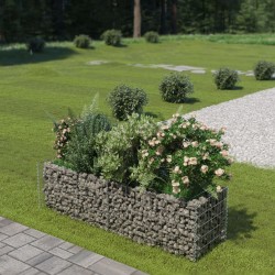  vidaXL Gabionen-Hochbeet Verzinkter Stahl 180×50×50 cm