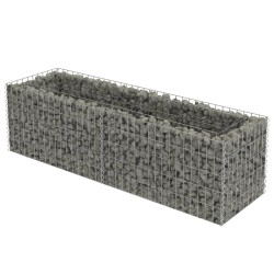  vidaXL Gabionen-Hochbeet Verzinkter Stahl 180×50×50 cm