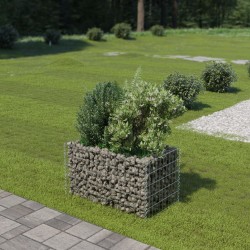 vidaXL Gabionen-Hochbeet Verzinkter Stahl 90×50×50 cm