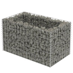 vidaXL Gabionen-Hochbeet Verzinkter Stahl 90×50×50 cm
