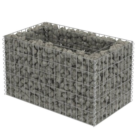 vidaXL Gabionen-Hochbeet Verzinkter Stahl 90×50×50 cm