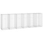 vidaXL Gabionenwand mit Abdeckung Verzinkter Stahl 300×50×100 cm vidaXL Gabionenwand mit Abdeckung Verzinkter Stahl 300×50×100 cm