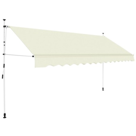 vidaXL Einziehbare Markise Handbetrieben 350 cm Cremeweiß