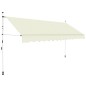 vidaXL Einziehbare Markise Handbetrieben 350 cm Cremeweiß vidaXL Einziehbare Markise Handbetrieben 350 cm Cremeweiß