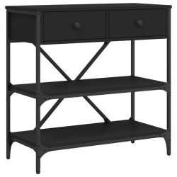 vidaXL Konsolentisch Schwarz 75x34,5x75 cm Holzwerkstoff