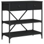 vidaXL Konsolentisch Schwarz 75x34,5x75 cm Holzwerkstoff vidaXL Konsolentisch Schwarz 75x34,5x75 cm Holzwerkstoff