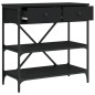 vidaXL Konsolentisch Schwarz 75x34,5x75 cm Holzwerkstoff vidaXL Konsolentisch Schwarz 75x34,5x75 cm Holzwerkstoff