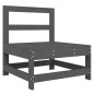 vidaXL Mittelsofa mit Kissen Grau Massivholz Kiefer vidaXL Mittelsofa mit Kissen Grau Massivholz Kiefer