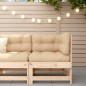 vidaXL Ecksofa mit Kissen Massivholz Kiefer vidaXL Ecksofa mit Kissen Massivholz Kiefer
