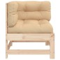 vidaXL Ecksofa mit Kissen Massivholz Kiefer vidaXL Ecksofa mit Kissen Massivholz Kiefer